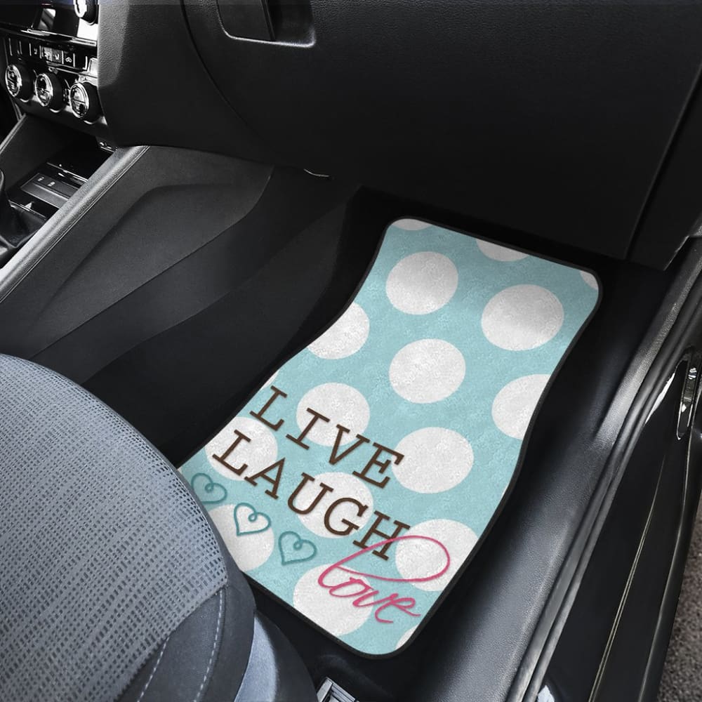 Light Blue Live Laugh Love Amazing Gift Ideas Car Floor Mats 212601 - YourCarButBetter