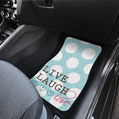 Light Blue Live Laugh Love Amazing Gift Ideas Car Floor Mats 212601 - YourCarButBetter