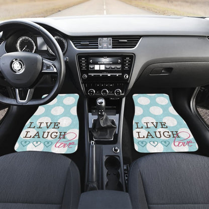 Light Blue Live Laugh Love Amazing Gift Ideas Car Floor Mats 212601 - YourCarButBetter