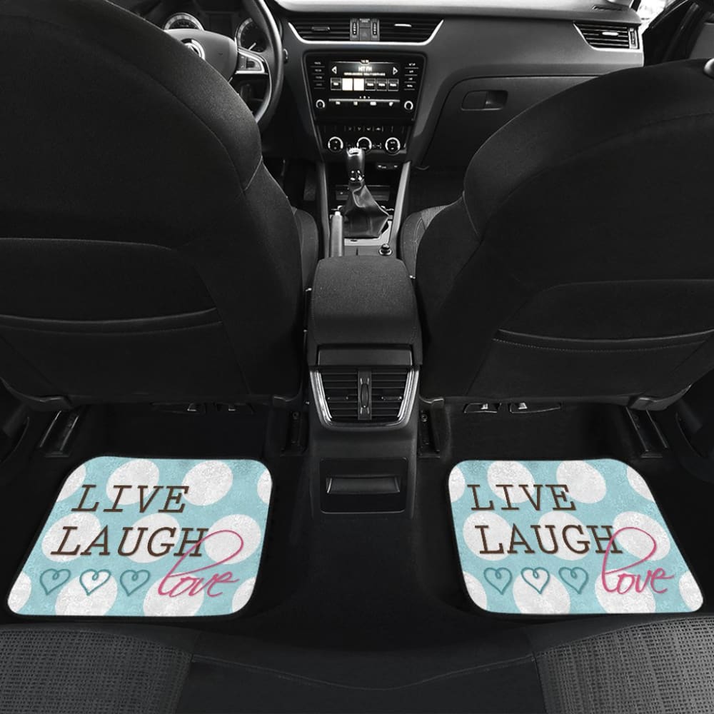 Light Blue Live Laugh Love Amazing Gift Ideas Car Floor Mats 212601 - YourCarButBetter
