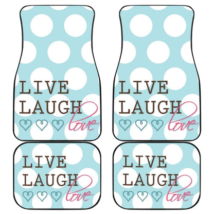 Light Blue Live Laugh Love Amazing Gift Ideas Car Floor Mats 212601 - YourCarButBetter