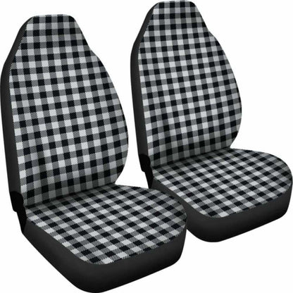 Light Grey Buffalo Plaid Car Seat Covers 105905 - YourCarButBetter
