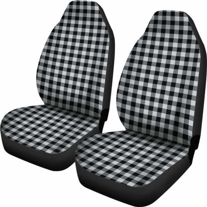 Light Grey Buffalo Plaid Car Seat Covers 105905 - YourCarButBetter