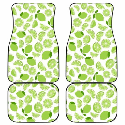 Lime Design Pattern Front And Back Car Mats 194013 - YourCarButBetter