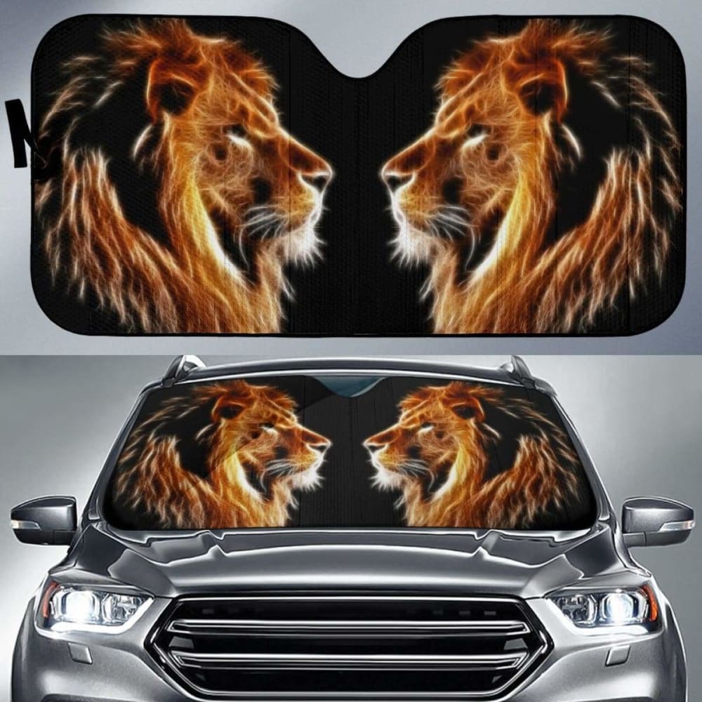 Lion Sun Shade amazing best gift ideas 172609 - YourCarButBetter