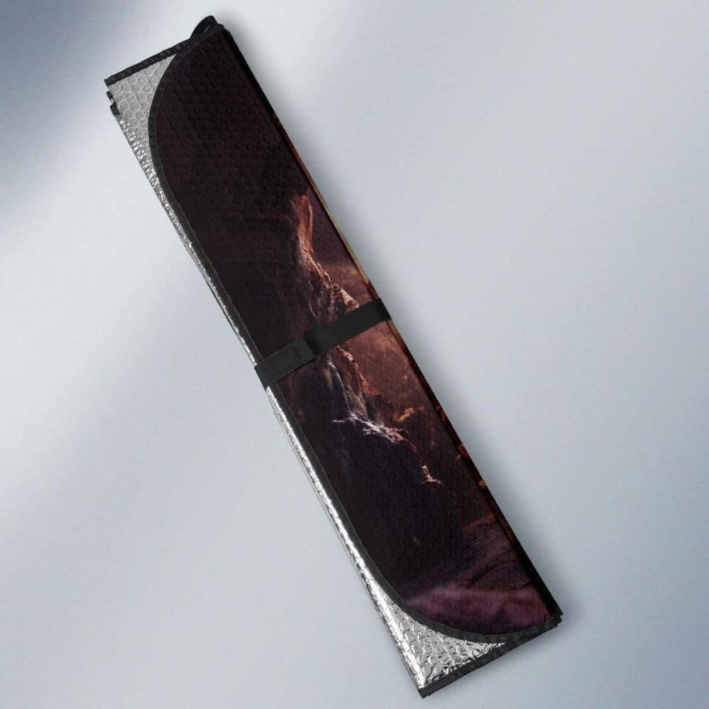 Lions Cave Hunger Fight 4K Car Sun Shade 172609 - YourCarButBetter