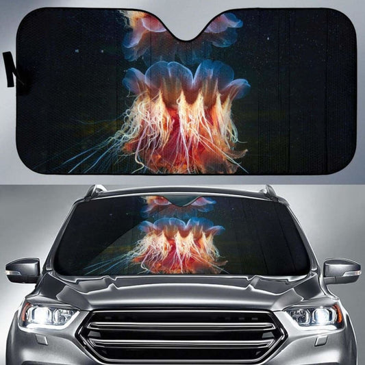 Lions Mane Jellyfish Underwater Car Sun Shade 172609 - YourCarButBetter