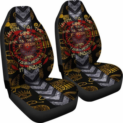 Listen To The Wind It Talks Listen To The Silence It Speaks Listen To Your Heart It Knows Car Seat Cover 174914 - YourCarButBetter