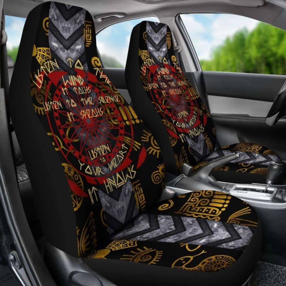 Listen To The Wind It Talks Listen To The Silence It Speaks Listen To Your Heart It Knows Car Seat Cover 174914 - YourCarButBetter