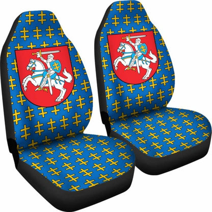 Lithuania Car Seat Covers Cross Double Pattern T160905
