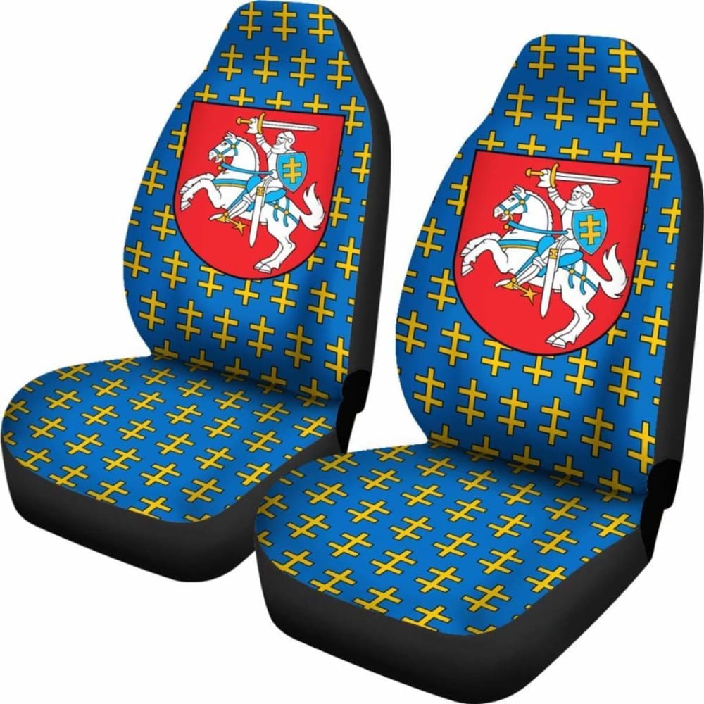 Lithuania Car Seat Covers Cross Double Pattern T160905