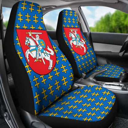 Lithuania Car Seat Covers Cross Double Pattern T160905