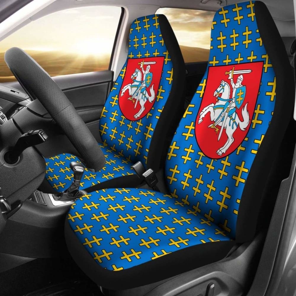 Lithuania Car Seat Covers Cross Double Pattern T160905