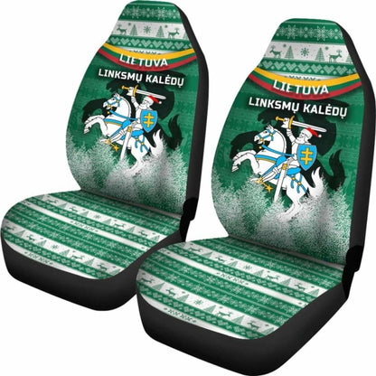 Lithuania Christmas Car Seat Covers Simple Vibes Version 160830 - YourCarButBetter