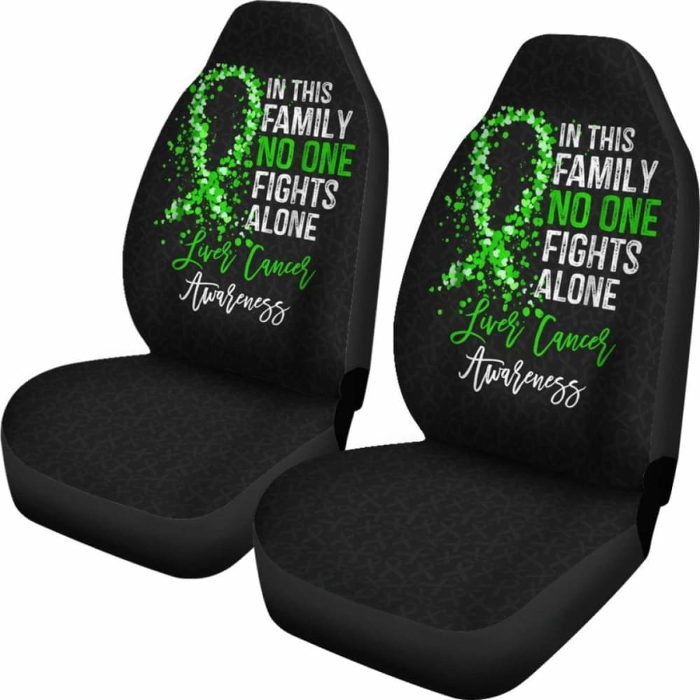 Liver Cancer No One Fights Alone Car Seat Covers 210101 - YourCarButBetter