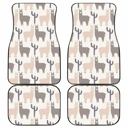 Llama Alpaca Pattern Front And Back Car Mats 194013 - YourCarButBetter