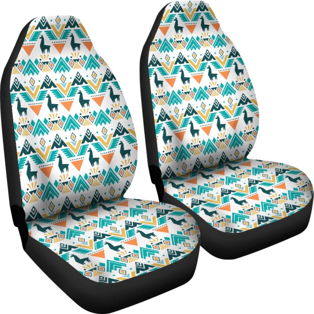 Llama Aztec Style Design Pattern Printed Car Seat Covers 212403 - YourCarButBetter