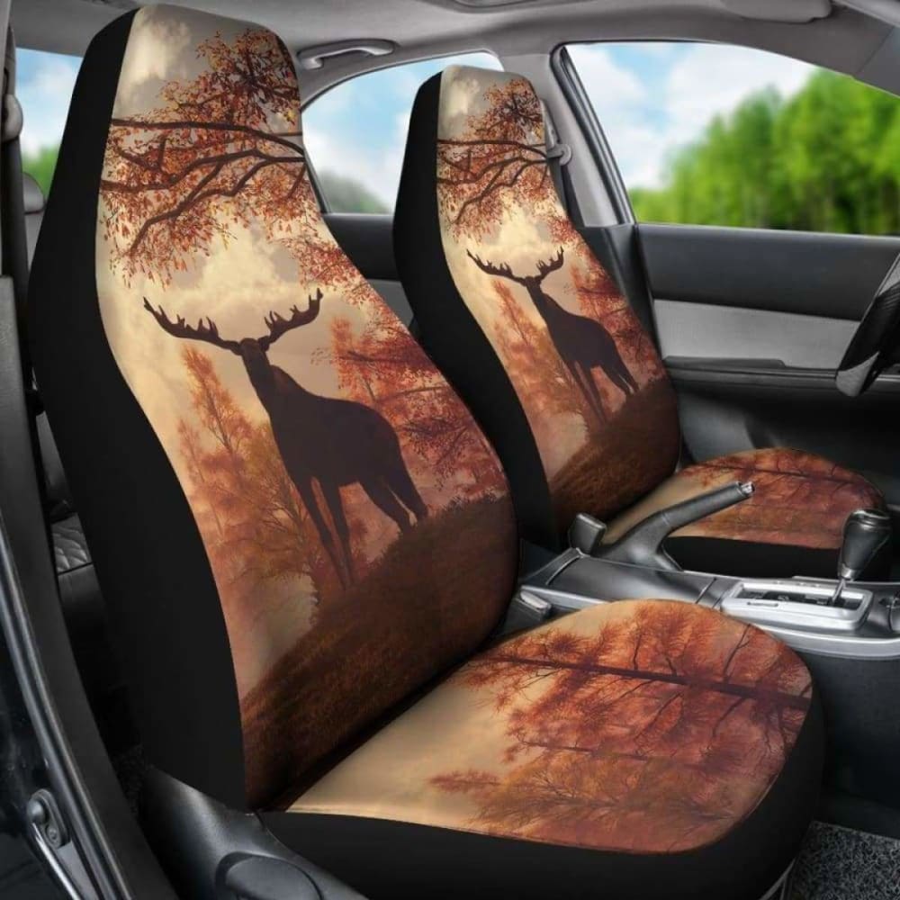 Lonely Moose At Sunset Car Seat Covers 205017