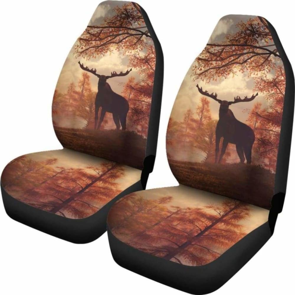 Lonely Moose At Sunset Car Seat Covers 205017