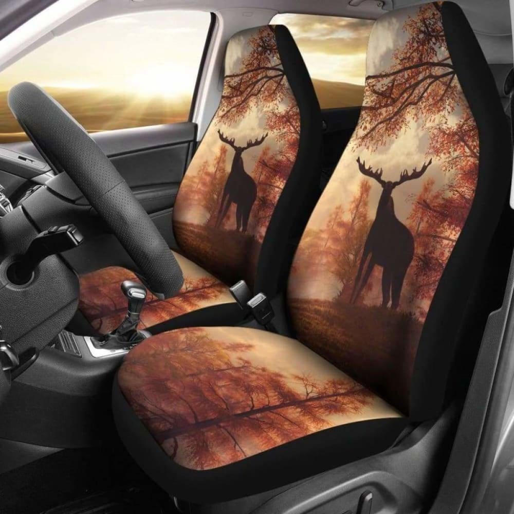 Lonely Moose At Sunset Car Seat Covers 205017