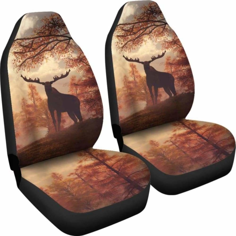 Lonely Moose At Sunset Car Seat Covers 205017