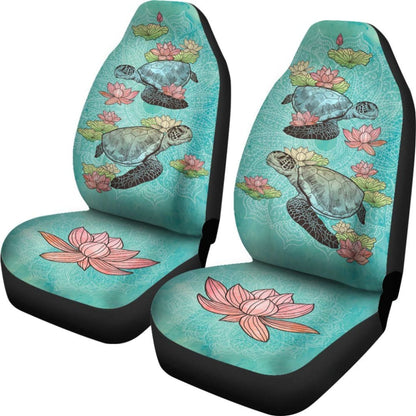 Lotus Sea Turtle - Car Seat Covers 101819 - YourCarButBetter