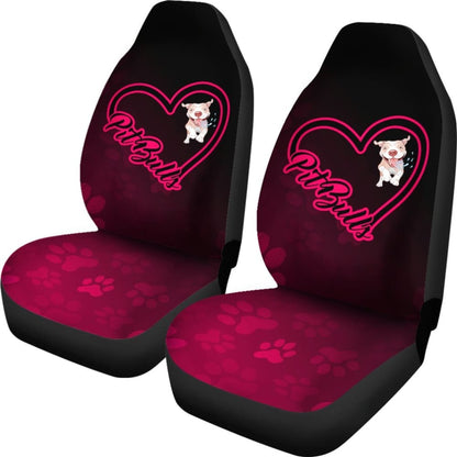 Love Pit Bull Car Seat Covers 174510 - YourCarButBetter