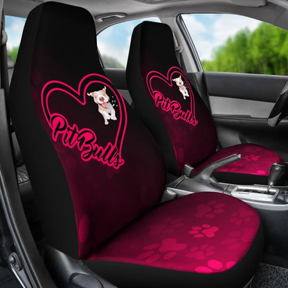 Love Pit Bull Car Seat Covers 174510 - YourCarButBetter
