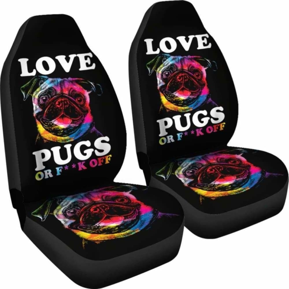 Love Pugs Car Seat Covers 102918 - YourCarButBetter
