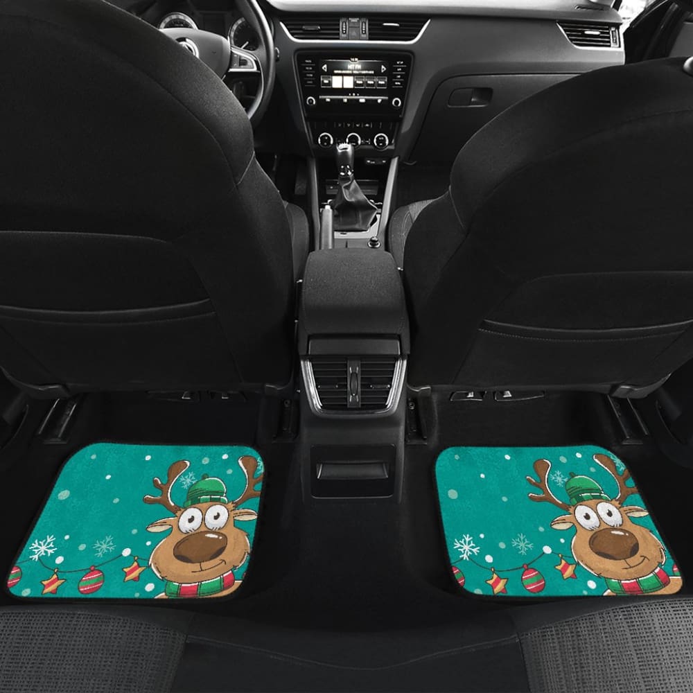 Lovely Reindeer Merry Christmas Holiday Car Floor Mats 210601 - YourCarButBetter