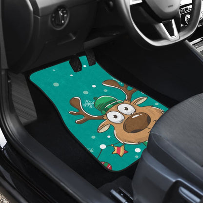 Lovely Reindeer Merry Christmas Holiday Car Floor Mats 210601 - YourCarButBetter