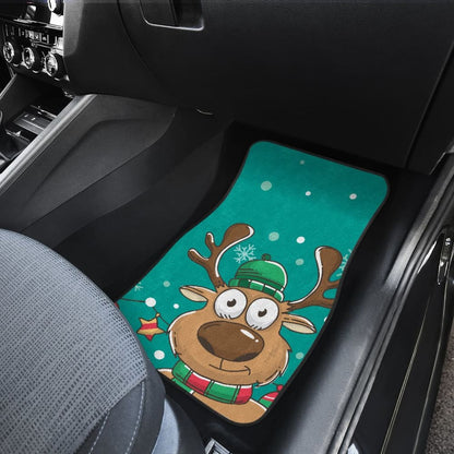 Lovely Reindeer Merry Christmas Holiday Car Floor Mats 210601 - YourCarButBetter