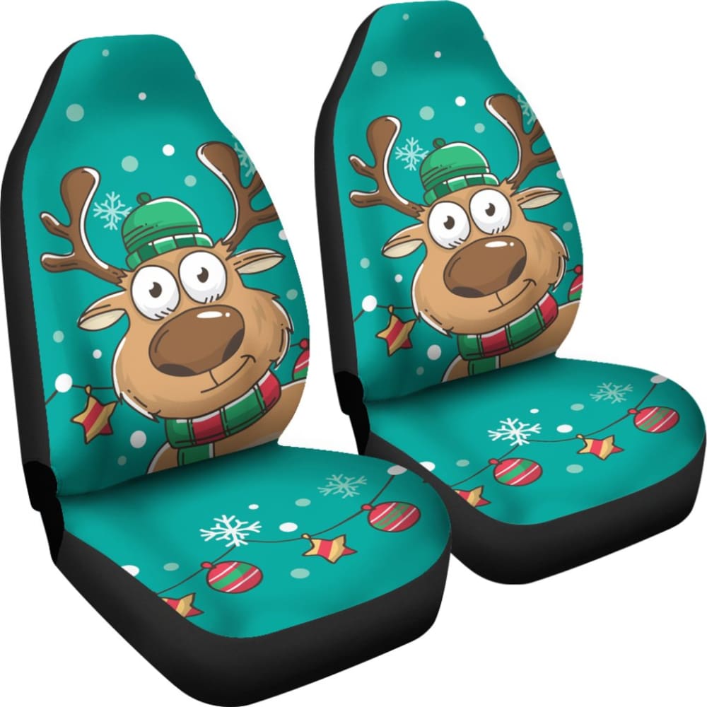 Lovely Reindeer Merry Christmas Holiday Car Seat Covers 210601 - YourCarButBetter