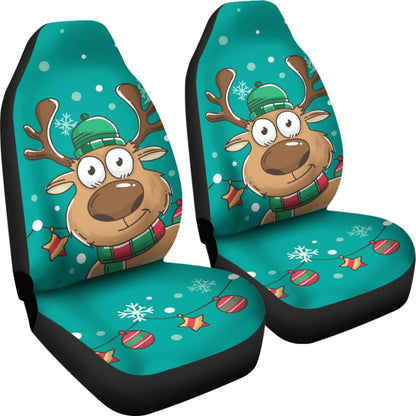 Lovely Reindeer Merry Christmas Holiday Car Seat Covers 210601 - YourCarButBetter