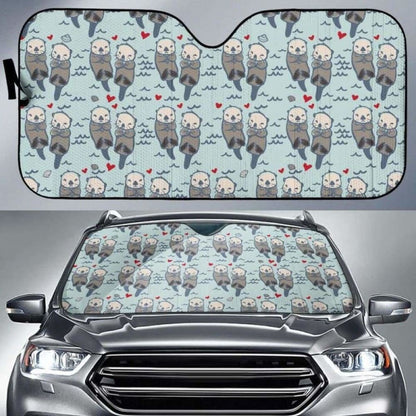 Lovely Sea Otter Pattern Car Auto Sun Shades 102507 - YourCarButBetter