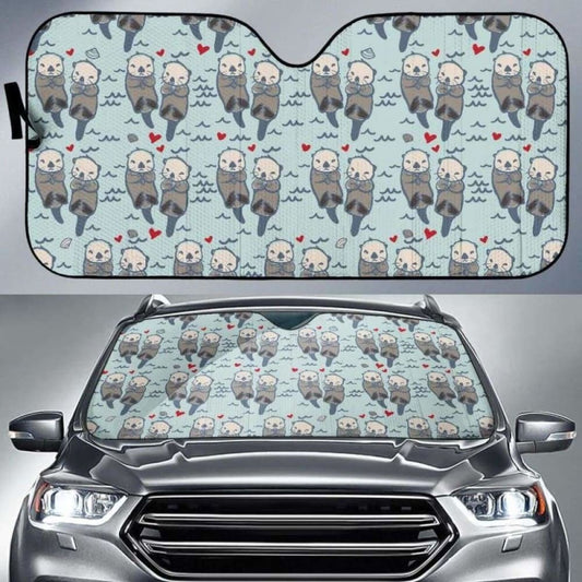 Lovely Sea Otter Pattern Car Auto Sun Shades 102507 - YourCarButBetter