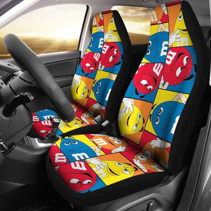 M & M Chocolate Coloring Car Seat Covers 094201 - YourCarButBetter