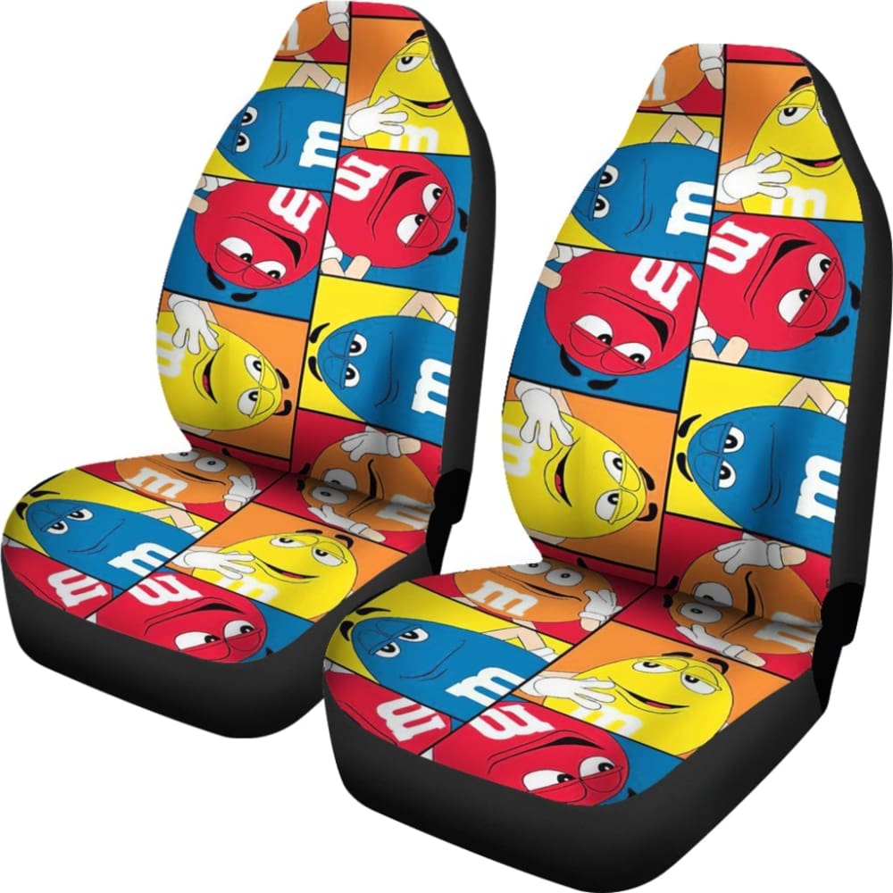 M & M Chocolate Coloring Car Seat Covers 094201 - YourCarButBetter