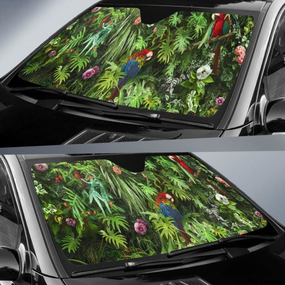 Macaw Parrot Bird Car Sun Shade 460402 - YourCarButBetter