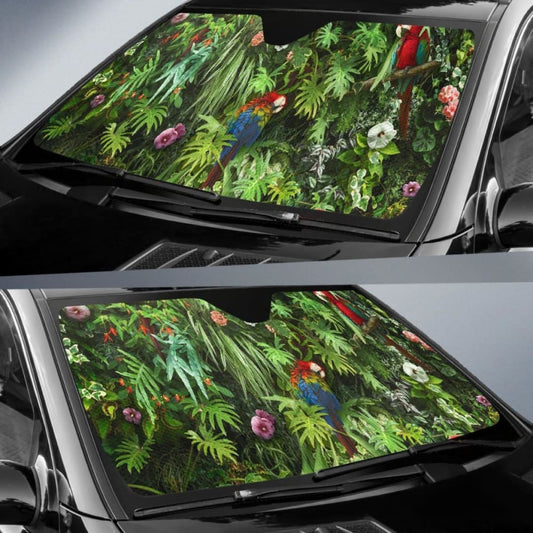Macaw Parrot Bird Car Sun Shade 460402 - YourCarButBetter