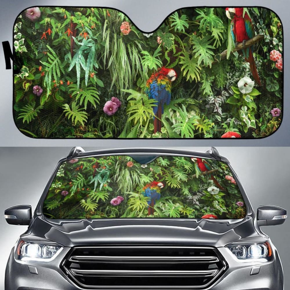Macaw Parrot Bird Car Sun Shade 460402 - YourCarButBetter