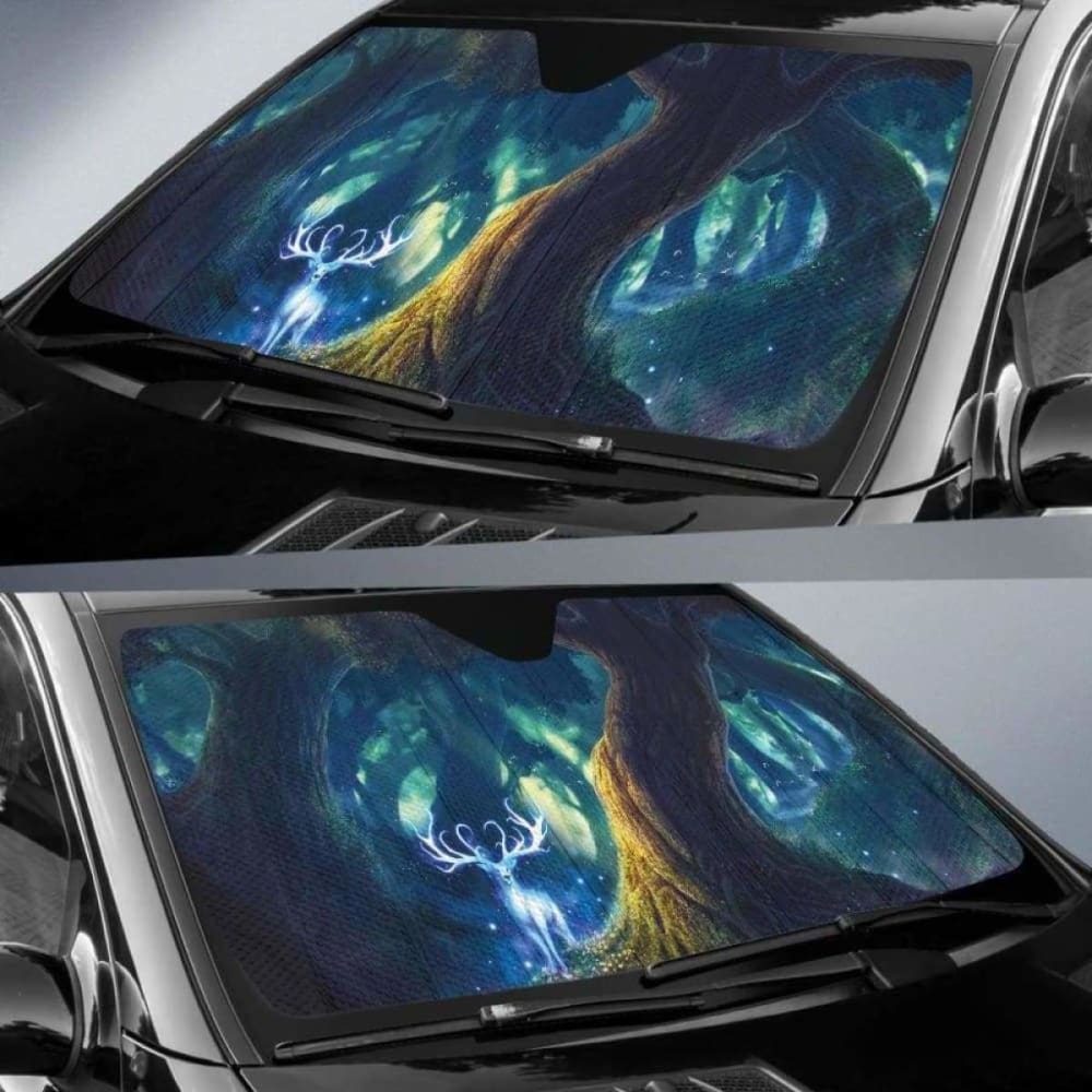 Magic Forest Fairies Deer Car Auto Sun Shades 172609 - YourCarButBetter