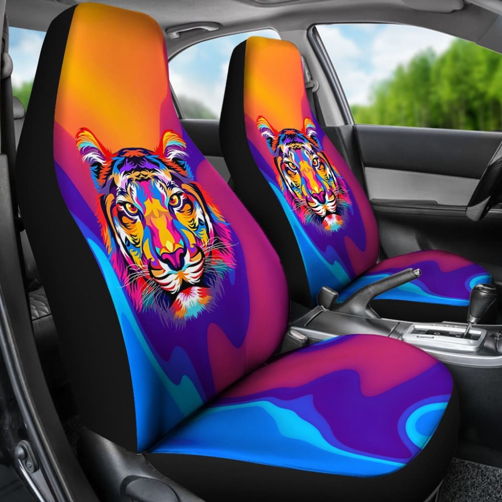 Magical Abstract Tiger Face Car Seat Covers 212703 - YourCarButBetter
