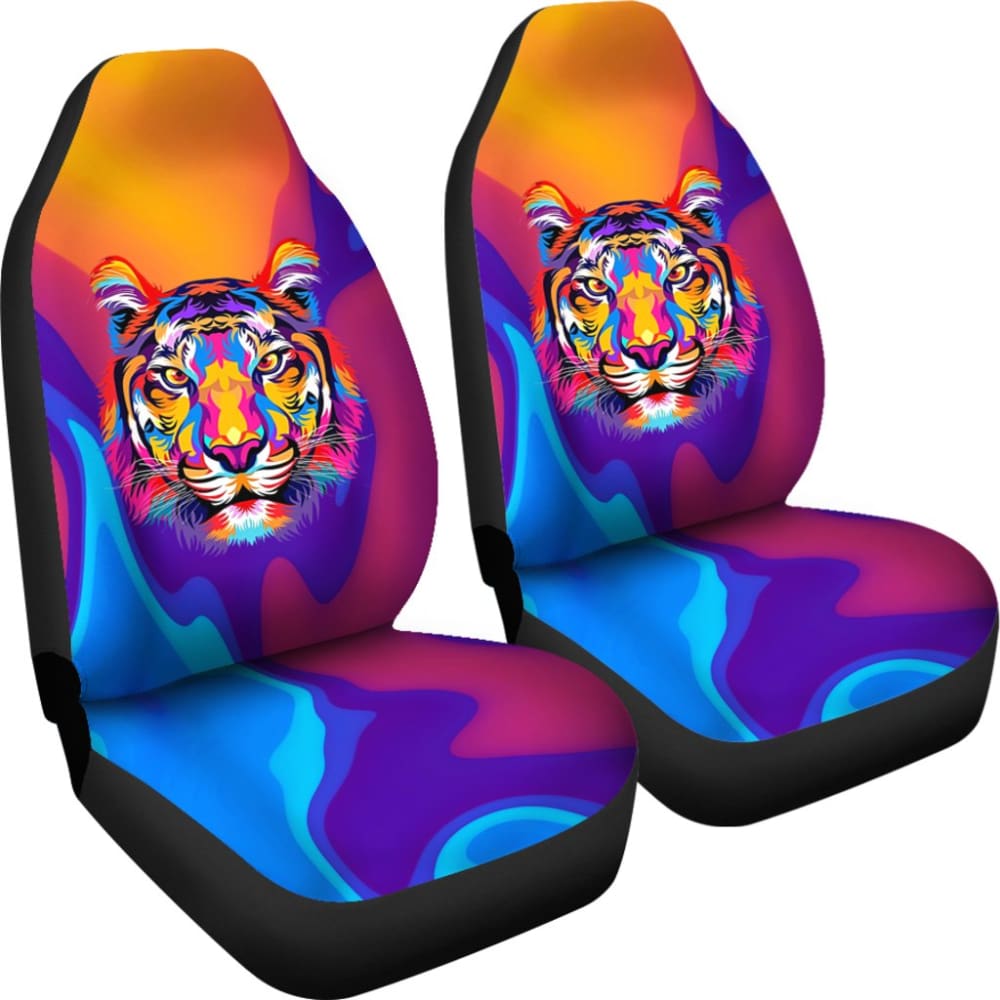 Magical Abstract Tiger Face Car Seat Covers 212703 - YourCarButBetter