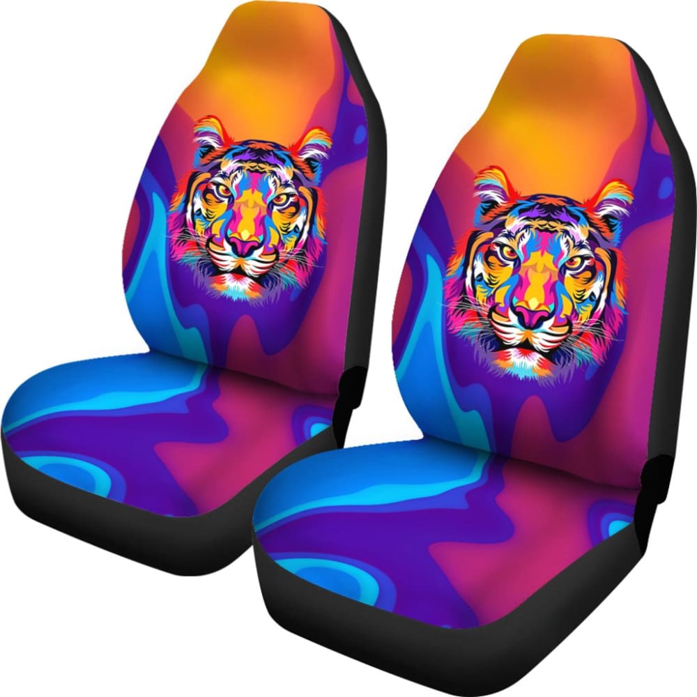 Magical Abstract Tiger Face Car Seat Covers 212703 - YourCarButBetter
