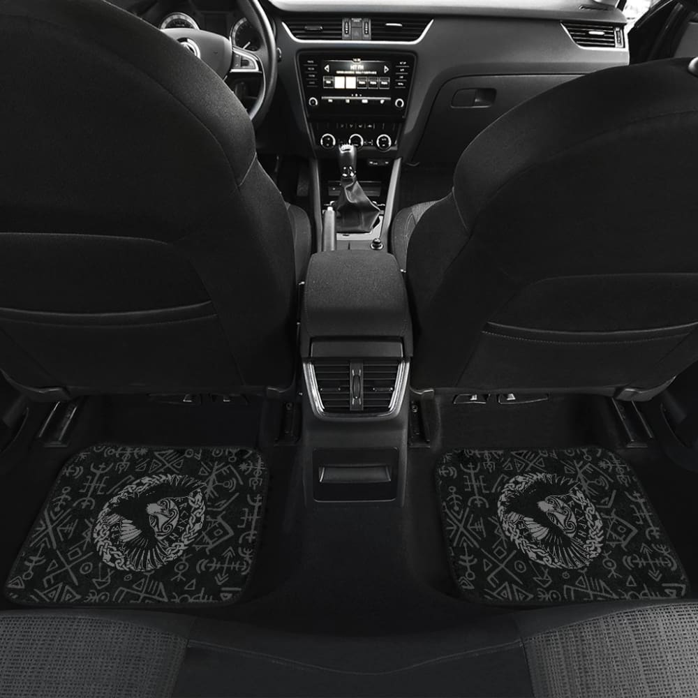 Magical Viking Odin Raven Rune Symbols Car Floor Mats 212802 - YourCarButBetter