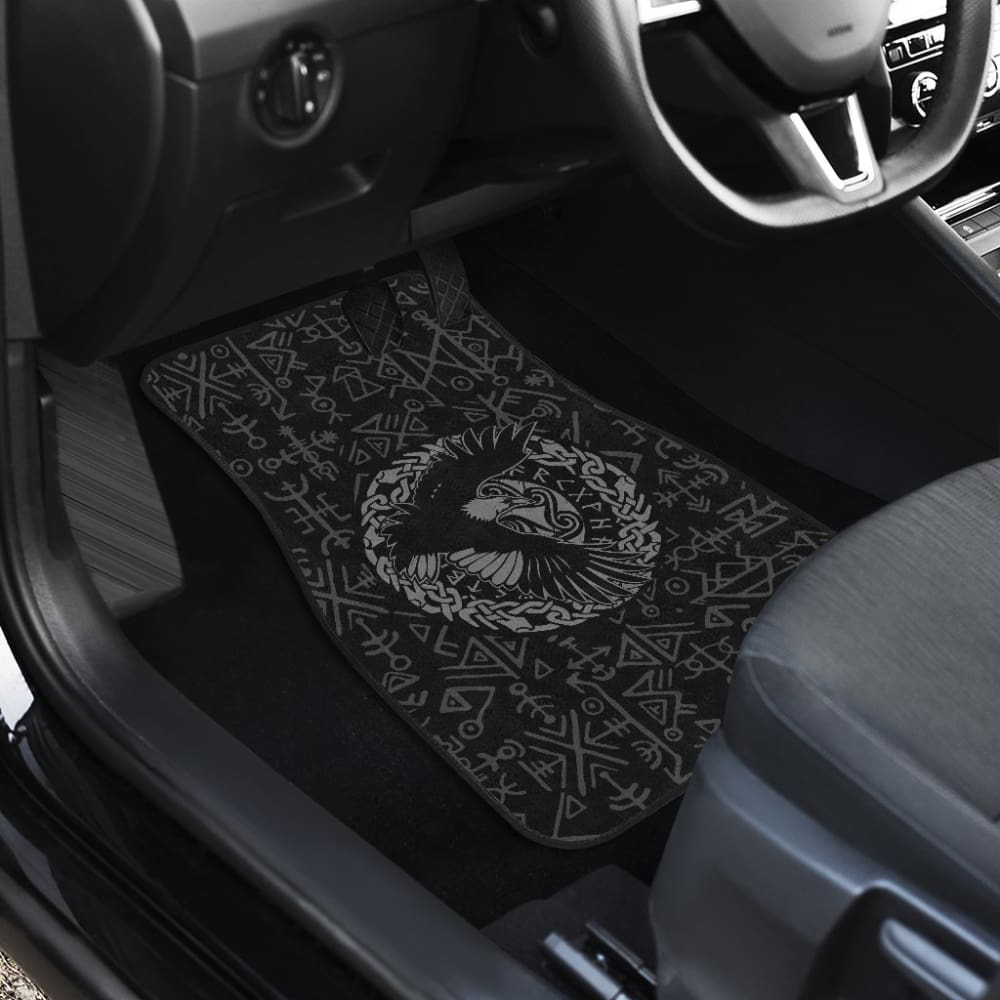 Magical Viking Odin Raven Rune Symbols Car Floor Mats 212802 - YourCarButBetter