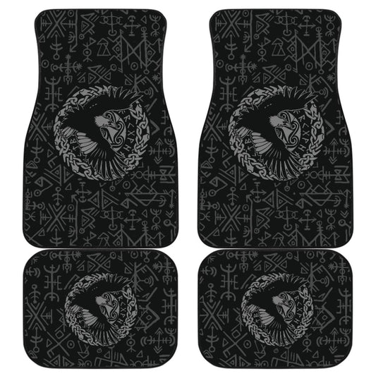 Magical Viking Odin Raven Rune Symbols Car Floor Mats 212802 - YourCarButBetter