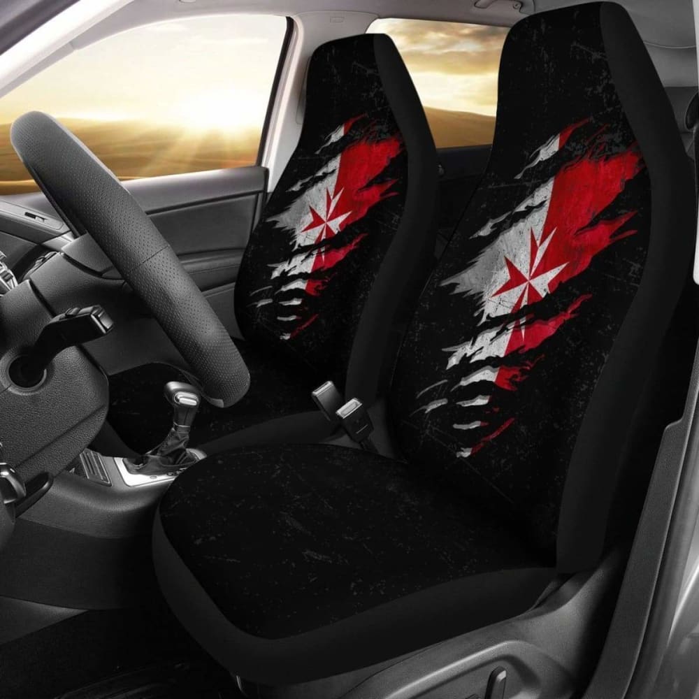 Malta In Me Car Seat Covers - Special Grunge Style (Set Of Two) 160905