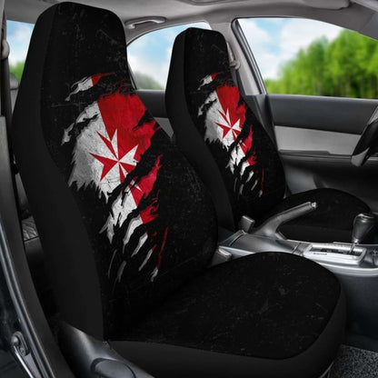 Malta In Me Car Seat Covers - Special Grunge Style (Set Of Two) 232125 - YourCarButBetter